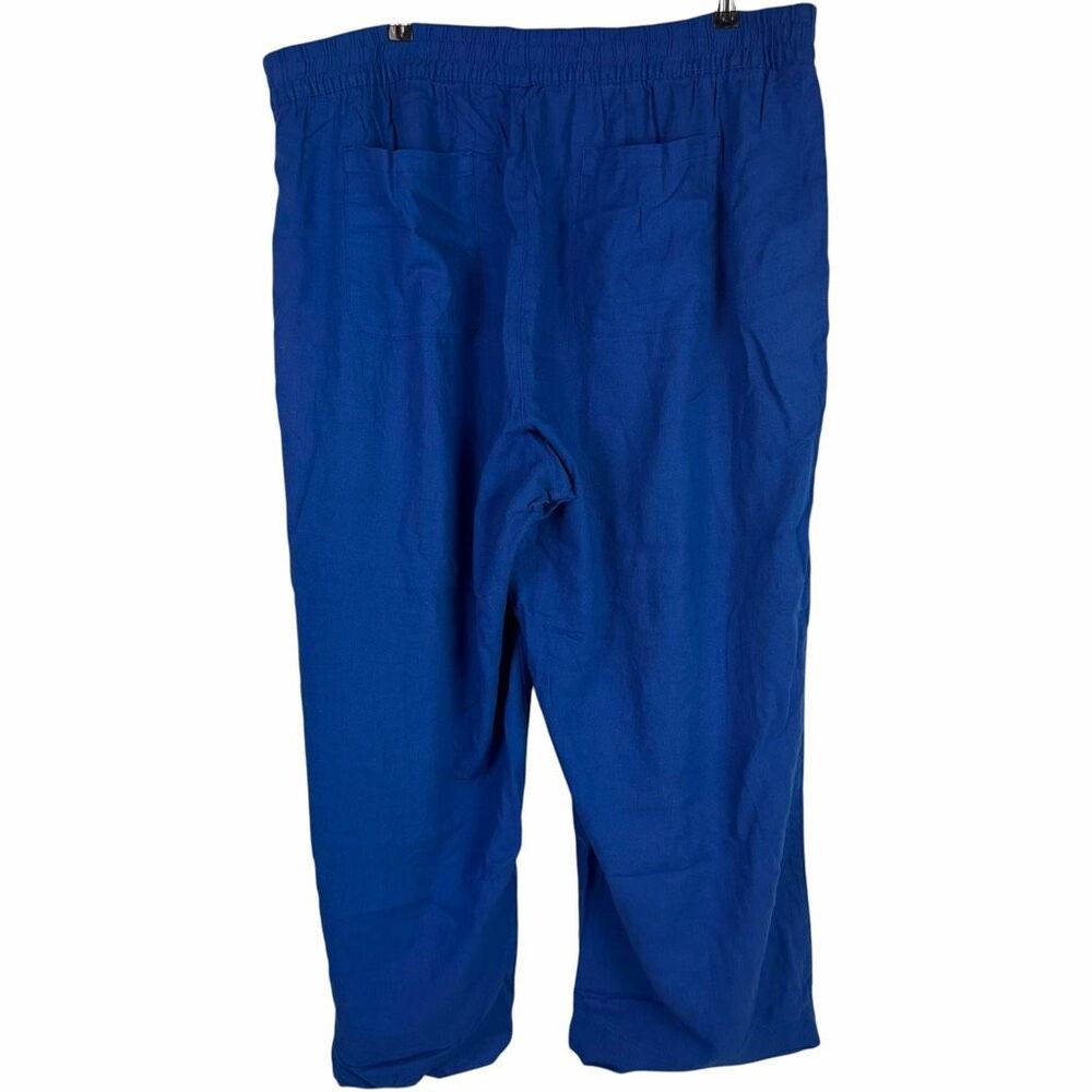 Old Navy size XXL High Waisted Linen Blend Wide Leg Pant Blue